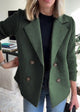 Women's Tailored Mid-Length Coat Jackets in Pink - View 5 | Bellmere