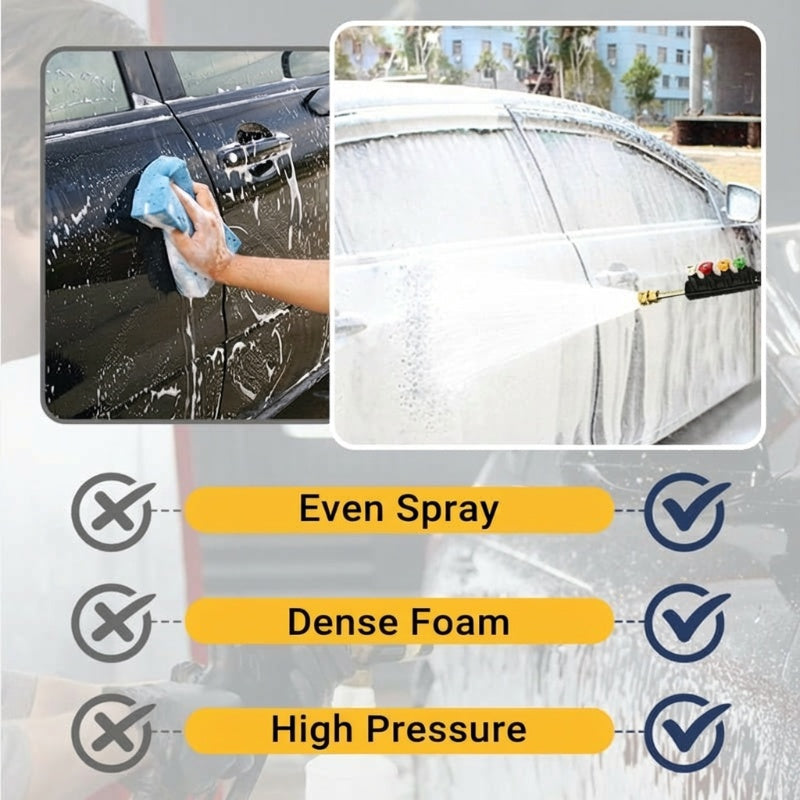 4000 PSI high-pressure cleaning wand set with extension sections and spray nozzles