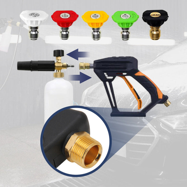 4000 PSI high-pressure cleaning wand set with extension sections and spray nozzles