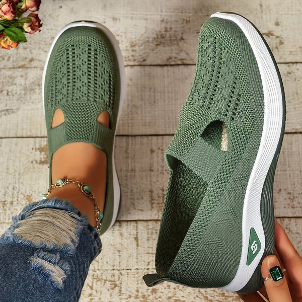 Lightweight Women's Slip-On Shoes in Green - View 7 | Bellmere