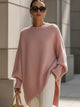 Women's Oversized Poncho in Beige - View 2 | Bellmere