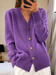 Women's knit cardigan with heart-shaped buttons
