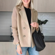 Women's Tailored Mid-Length Coat Jackets in Pink - View 2 | Bellmere