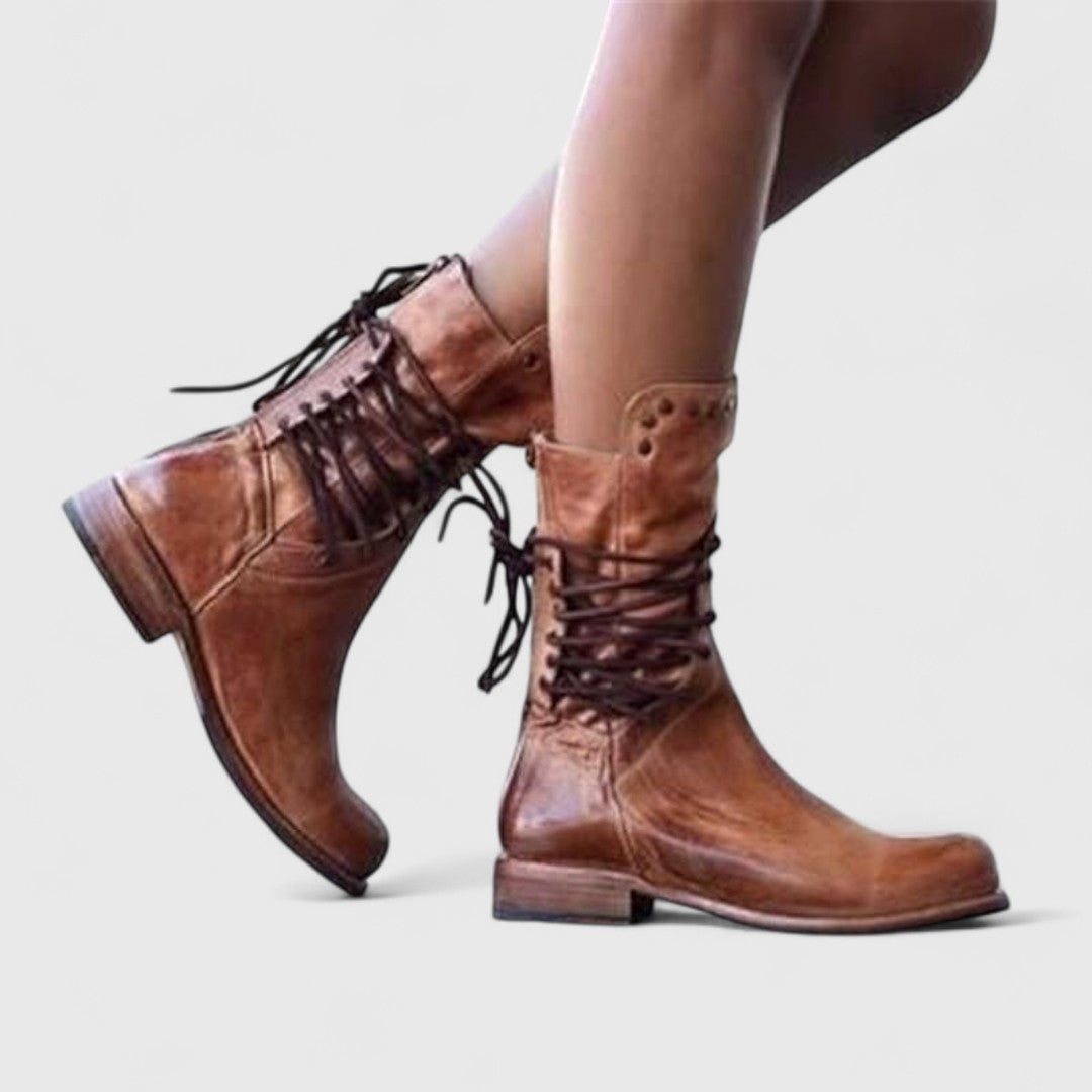 Mid-Calf Women's Comfort Boots in Brown - View 4 | Bellmere