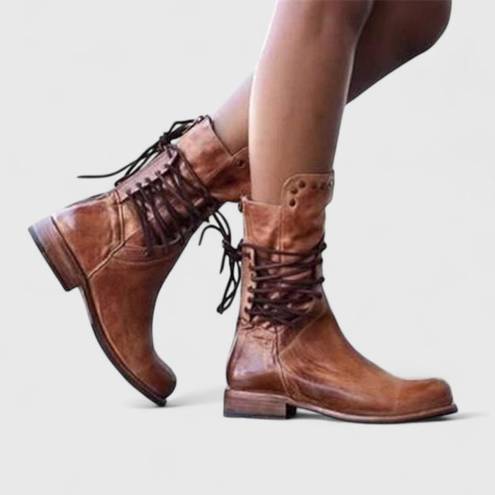 Mid-Calf Women's Comfort Boots in Brown - View 4 | Bellmere