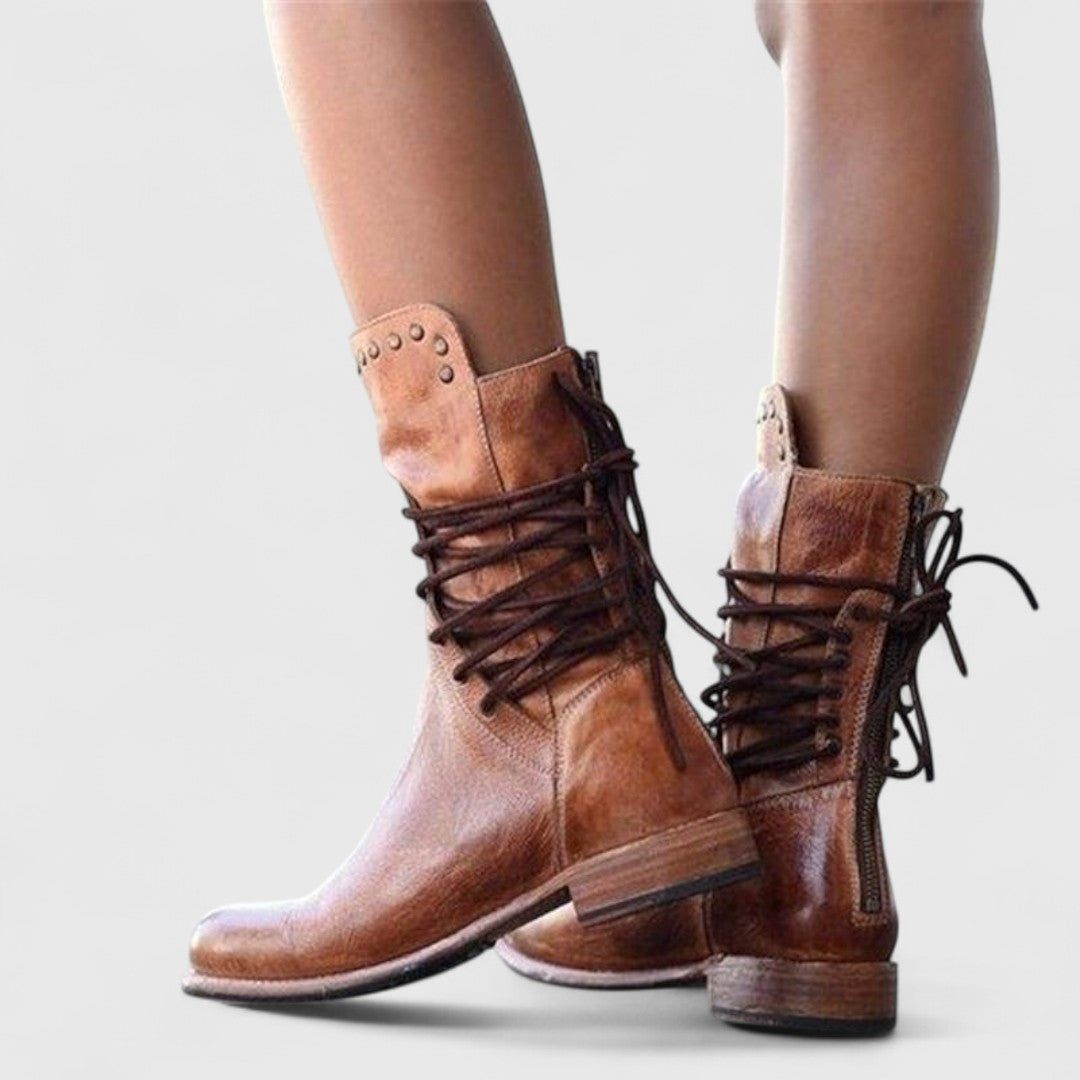 Mid-Calf Women's Comfort Boots in Brown - View 7 | Bellmere