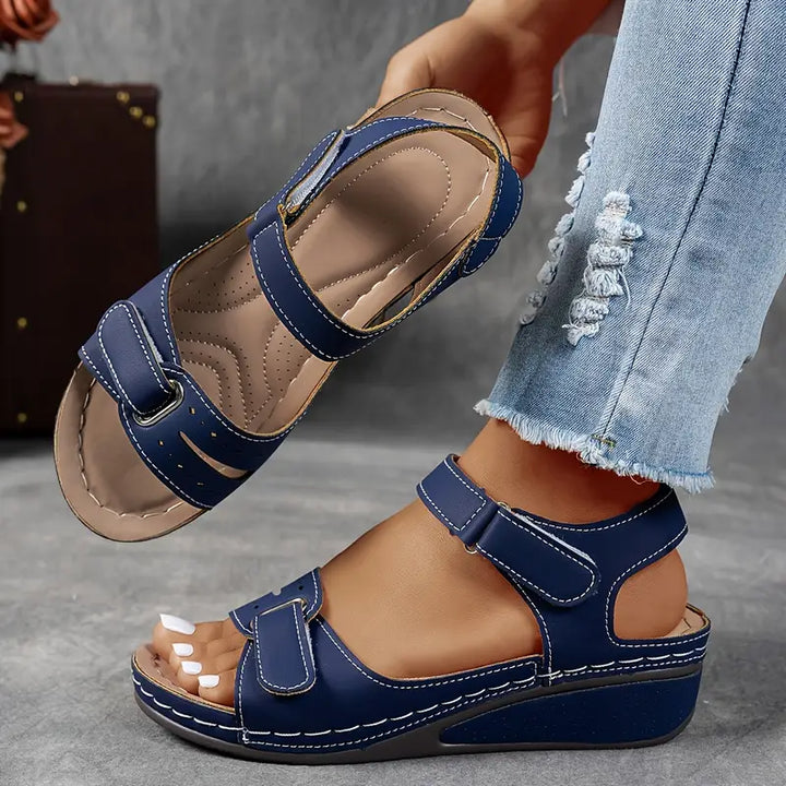 Women's Wedge Sandals in Green - View 4 | Bellmere