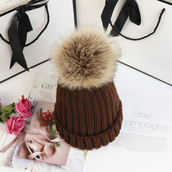 Classic Knit Beanie with Pom in Khaki - View 13 | Bellmere