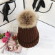 Classic Knit Beanie with Pom in Khaki - View 13 | Bellmere