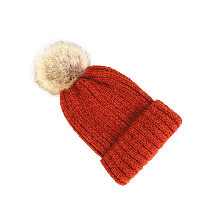 Classic Knit Beanie with Pom in Khaki - View 4 | Bellmere
