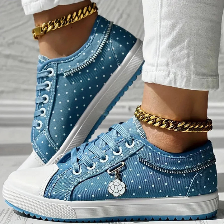 Women's Comfort Sneakers in Light Blue (Almost Sold Out) - View 11 | Bellmere