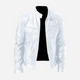 Men's solid biker jacket with stand collar and zipped pockets