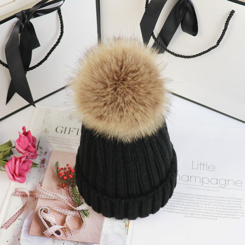 Classic Knit Beanie with Pom in Khaki - View 15 | Bellmere