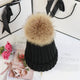 Classic Knit Beanie with Pom in Khaki - View 15 | Bellmere