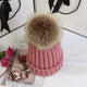 Classic Knit Beanie with Pom in Khaki - View 5 | Bellmere