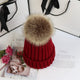 Classic Knit Beanie with Pom in Khaki - View 6 | Bellmere