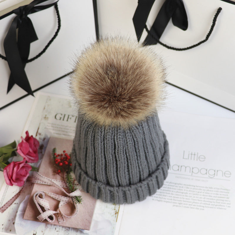 Classic Knit Beanie with Pom in Khaki - View 11 | Bellmere
