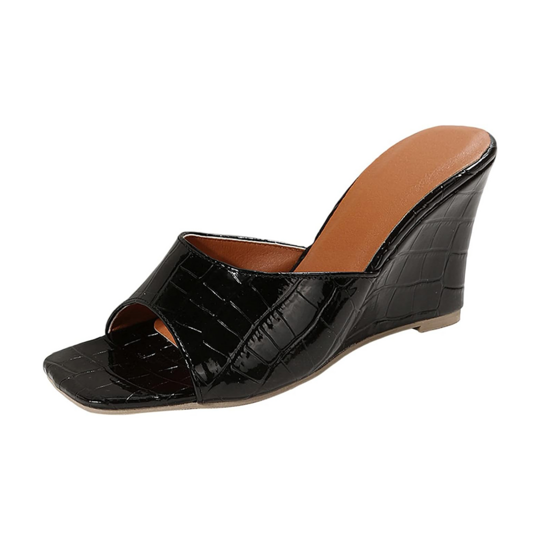 Carole | Women's Monroe Faux Snake Leather Wedges