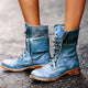 Women's Vintage Lace-Up Ankle Boots in Brown - View 3 | Bellmere