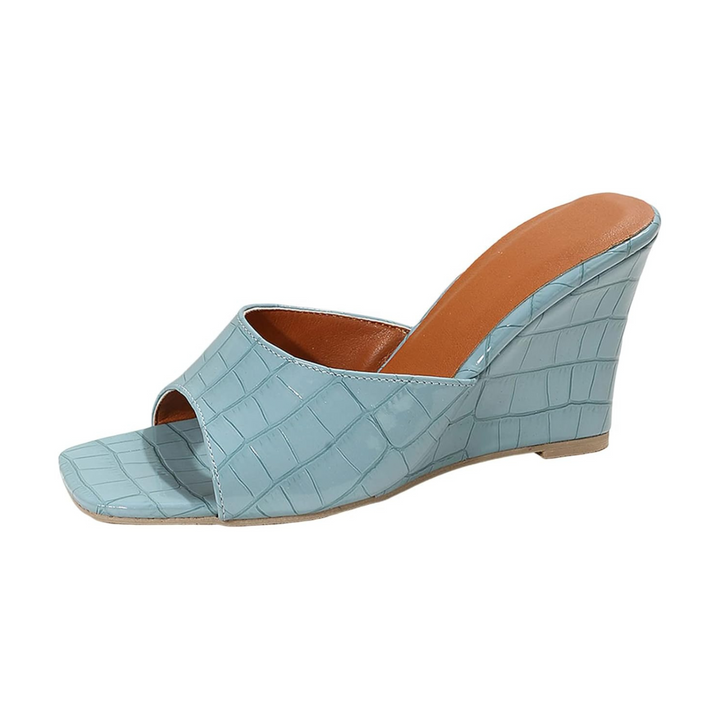 Carole | Women's Monroe Faux Snake Leather Wedges