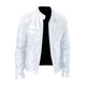 Unisex zip-front biker jacket with stand collar and multiple zipped pockets