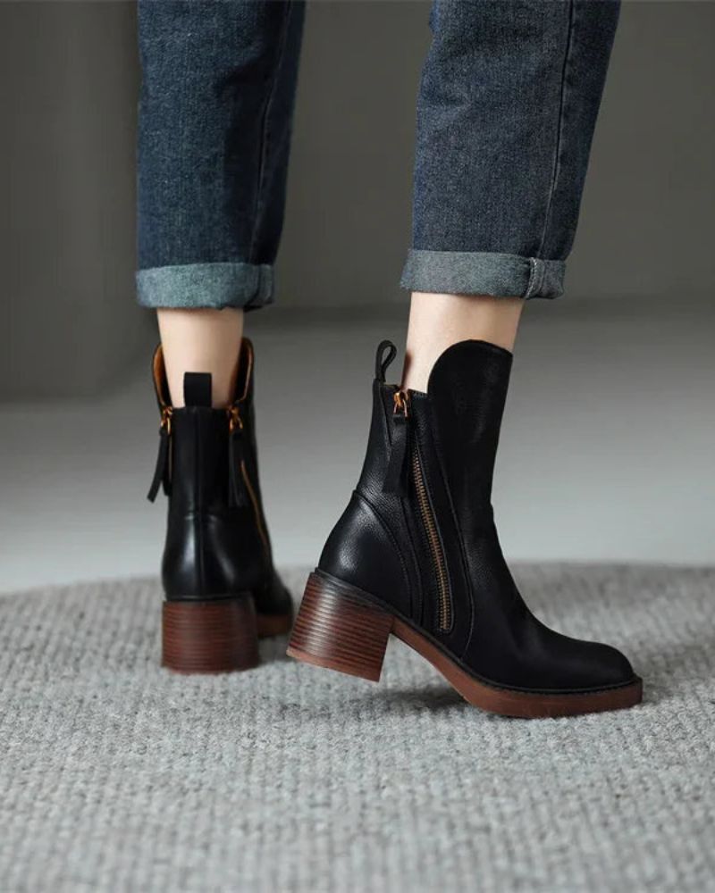 Women's Ankle Boots in Black - View 3 | Bellmere