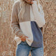 Multicolor contrast detail sweater