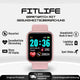 Smartwatch with rectangular HD display and wrist strap