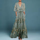 Women's Floral Maxi Dress in Blue | Bellmere