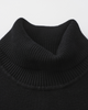 Plain knitted turtleneck sweater with long sleeves