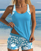 Women's Two-Piece Swimsuit with Floral Pattern in Pink - View 7 | Bellmere