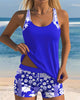 Women's Two-Piece Swimsuit with Floral Pattern in Pink - View 9 | Bellmere