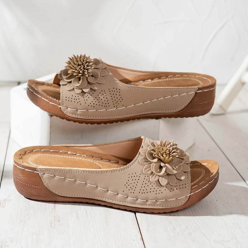 Ilinca | Women's Wedge Sandals Slip-On Open Toe Comfort Sandals