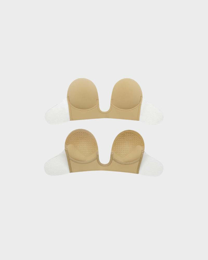 Push-Up Plunge Bra in Champagne - View 8 | Bellmere