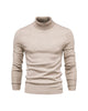 Men's long-sleeve ribbed turtleneck sweater
