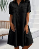 Lightweight Denim-Look Dress Dresses in Light Blue - View 2 | Bellmere