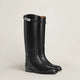 Women's tall knee-high riding boots with strap detail