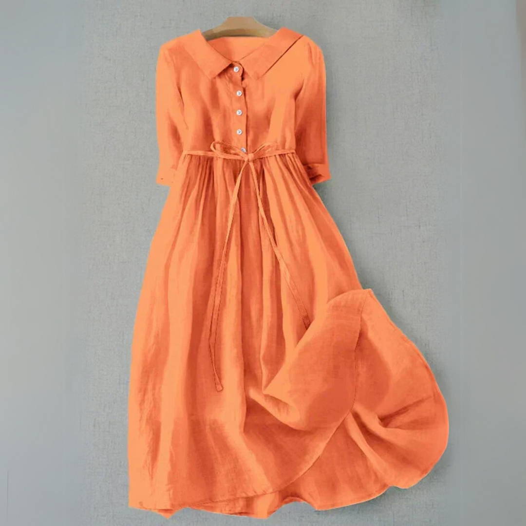 Women's Casual Dress in Orange - View 2 | Bellmere