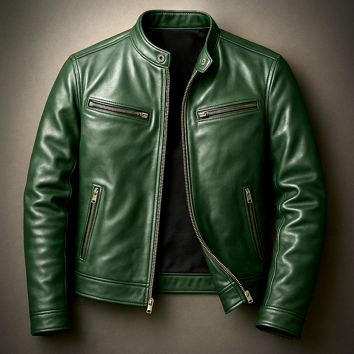Unisex solid zip front jacket with stand collar and multiple zip pockets