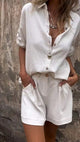 Lightweight Shorts and Top Set Suits in White | Bellmere