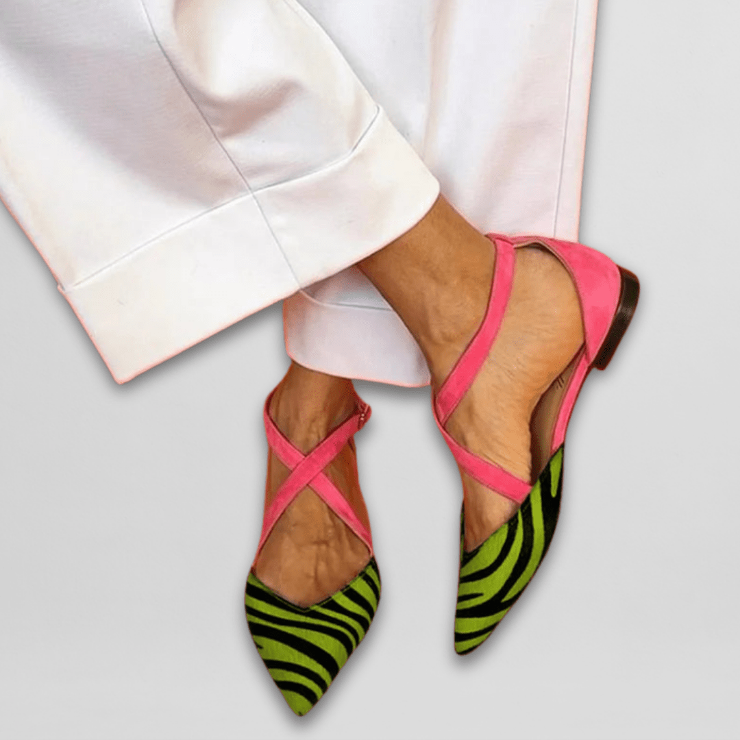 Women's Strappy Ballet Flats, Crossover Ankle Strap