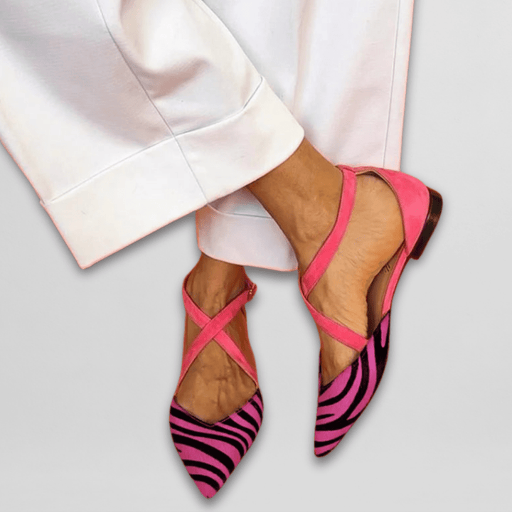 Women's Strappy Ballet Flats, Crossover Ankle Strap