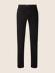 Men's black slim five-pocket jeans with button and zip fly