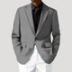 Men's structured casual blazer with notched lapels and flap pockets