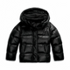 Women's black quilted hooded puffer jacket