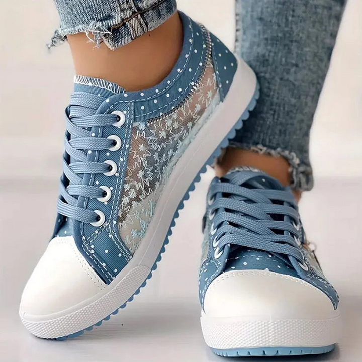 Women's Comfort Sneakers in Light Blue (Almost Sold Out) - View 2 | Bellmere