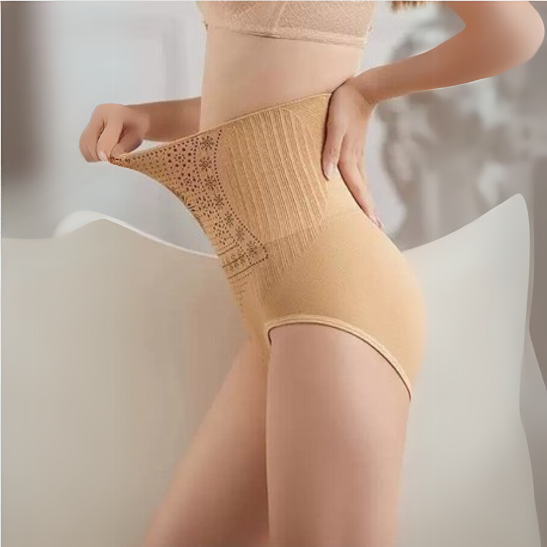 High-Waisted Slimming Underwear in Beige - View 8 | Bellmere