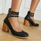 Women's Block Heel Sandals with Ankle Strap Sandaal in Brown - View 2 | Bellmere