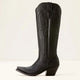 Women's knee-high embroidered western cowboy boots with pointed toes