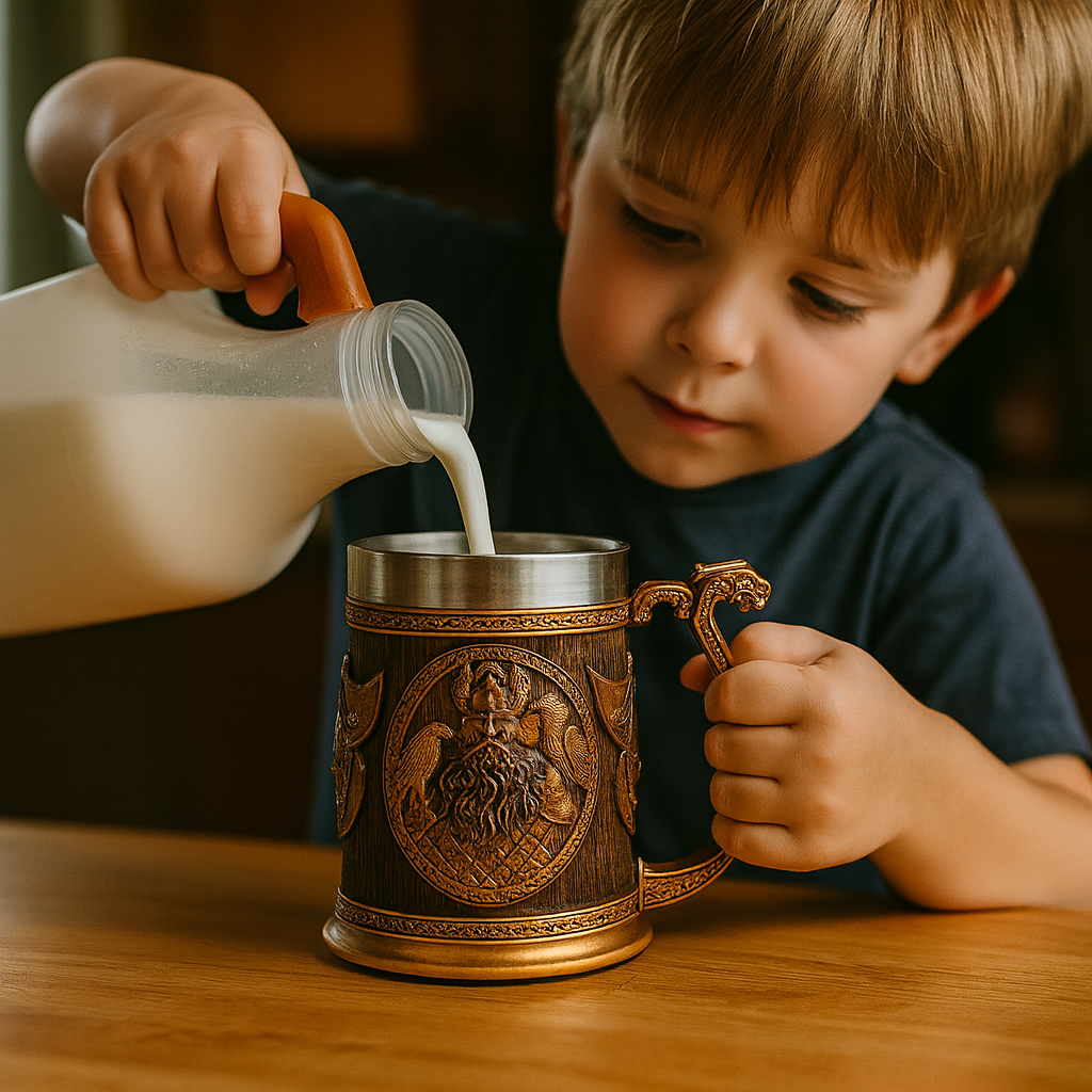 Warrior-themed drinking cup